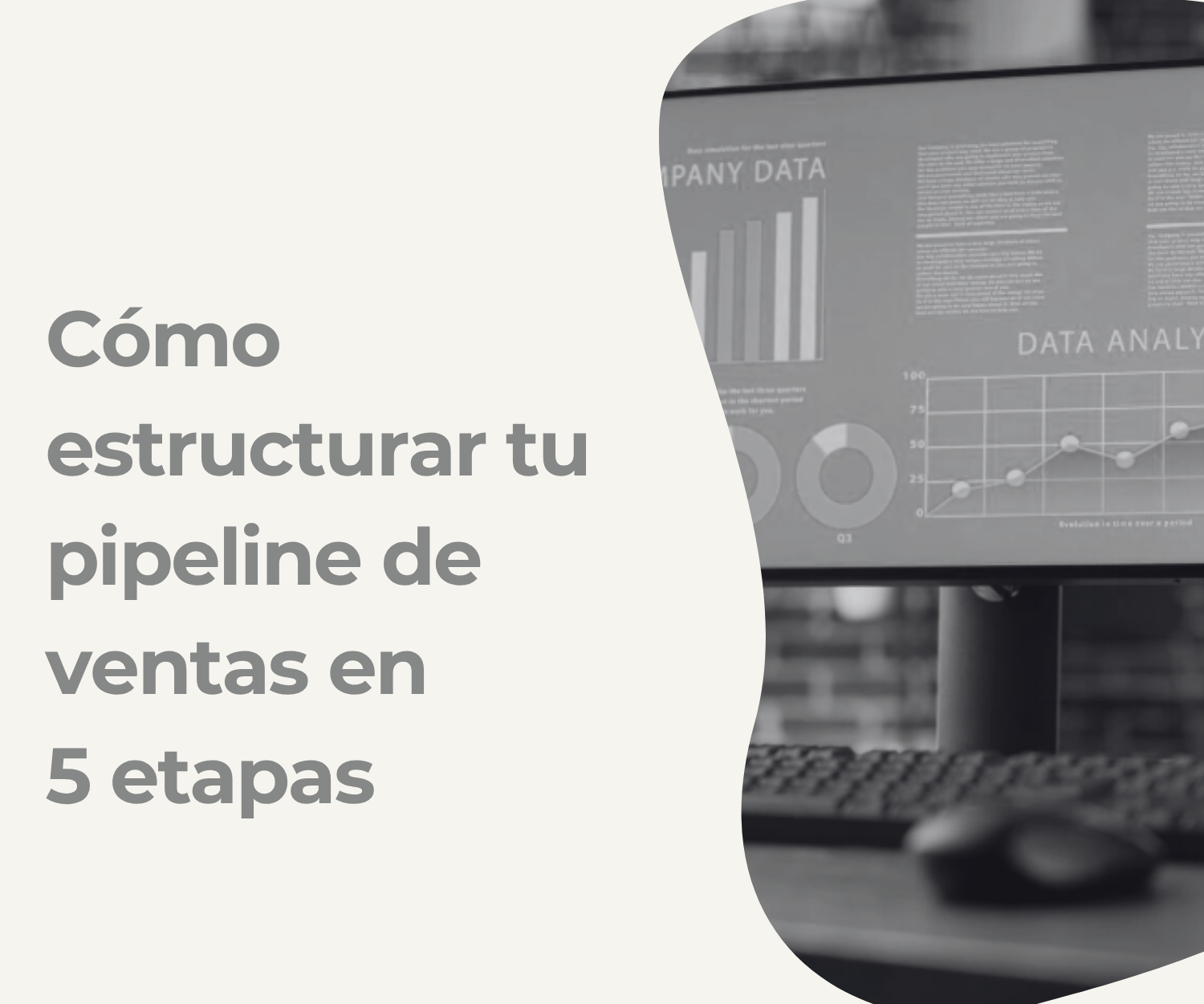 Pipeline de ventas B2B dividido en cinco etapas —captación, cualificación, propuesta, negociación y cierre— para optimizar la gestión comercial y la conversión.